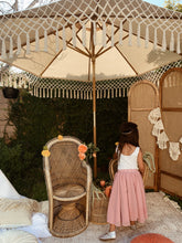 Load image into Gallery viewer, White Boho Fringe Umbrella