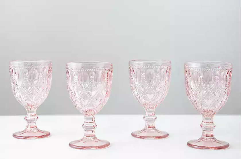 Pink goblets sales
