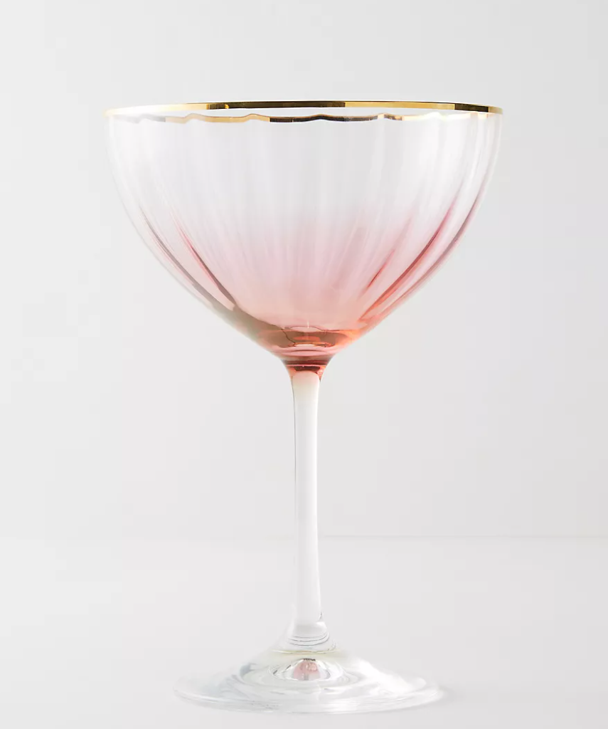 Pink Coupe Glass