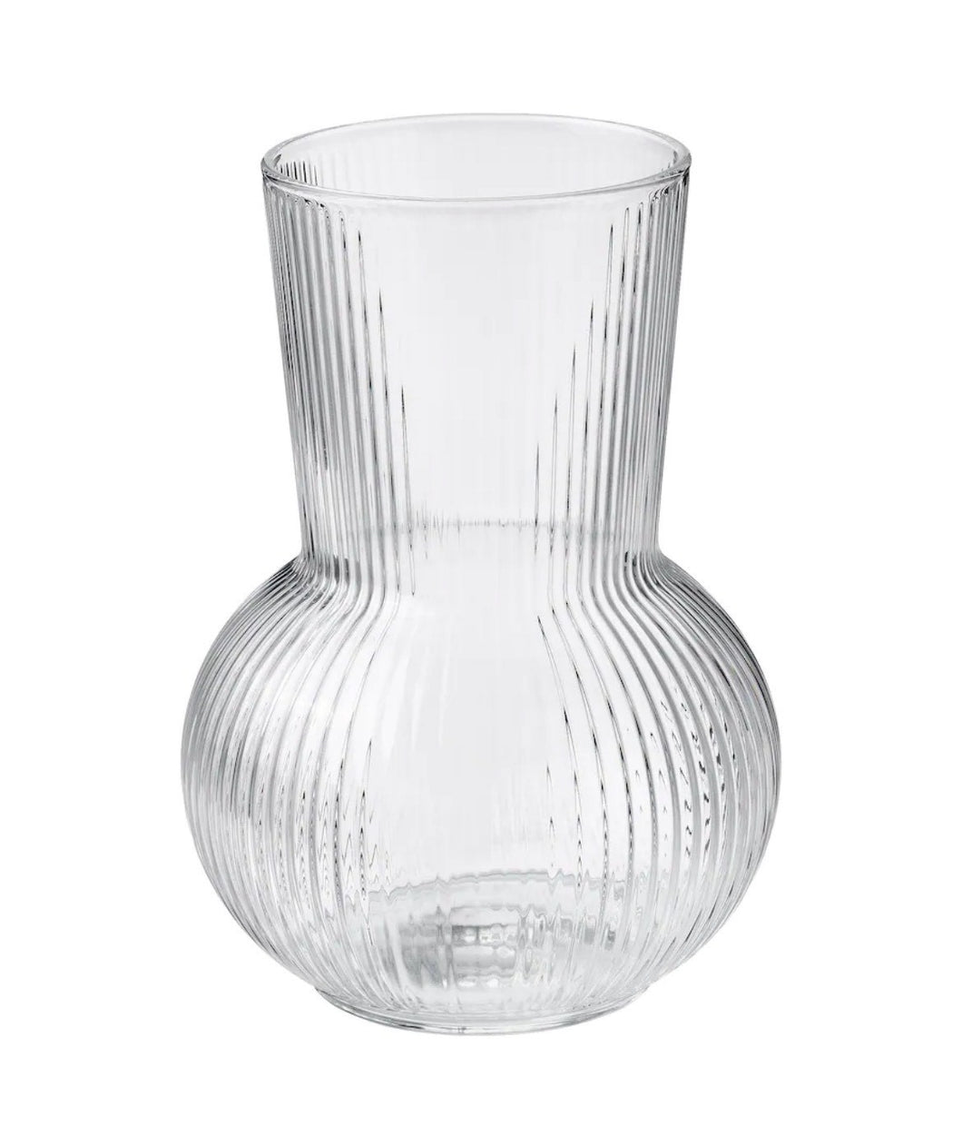 Ribbed Clear Vases