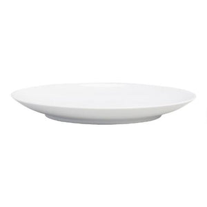 White Porcelain Coupe Dinner Plate